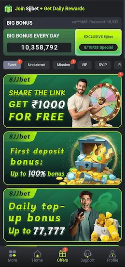 8jjbet game bonuses