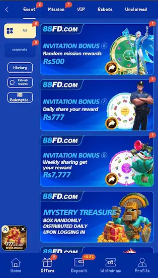 88FD Game Bonuses