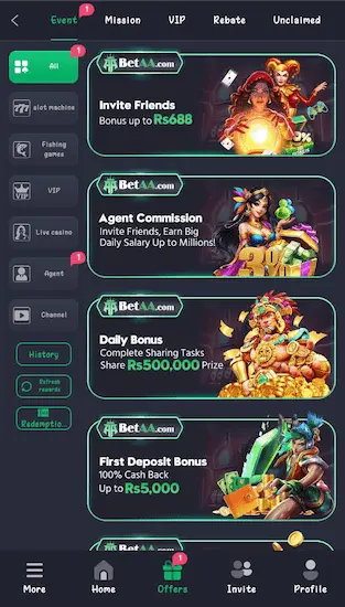 BetAA Game Bonuses