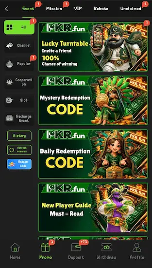 PKRFUN Game Bonuses